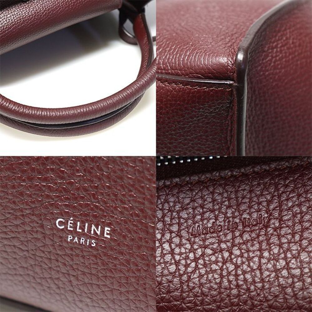 Wine Grained Calfskin Big Bag Small Long Strap - Picture 7 of 7